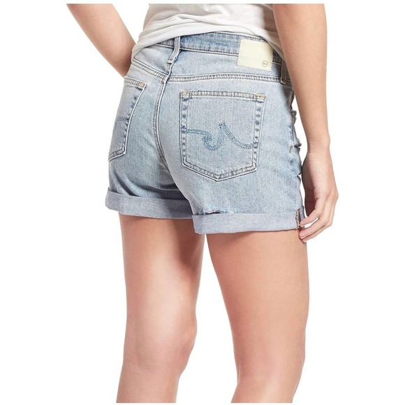 AG Adriano Goldschmied Women's Denim Hailey Ex-Boyfriend Roll-up Short Sz 26R - Picture 3 of 8